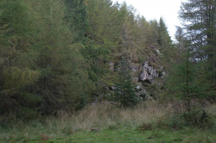 Crags in the southern part of the area