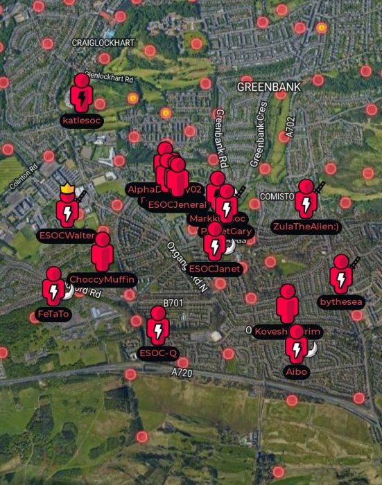 During the event (screenshot from a non-competitor - event zones not visible)