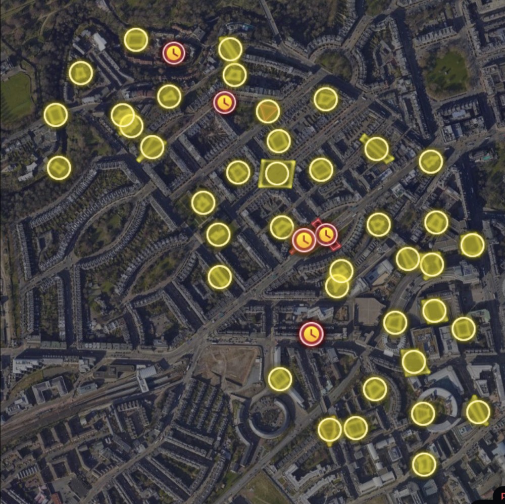Edinburgh West End Turf Map for ESOC Social 26th April 22