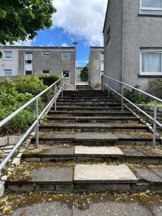 Shallow steps were a common feature