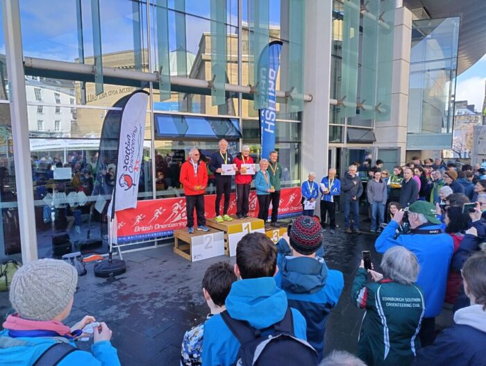 Ian 3rd on M/W80 podium