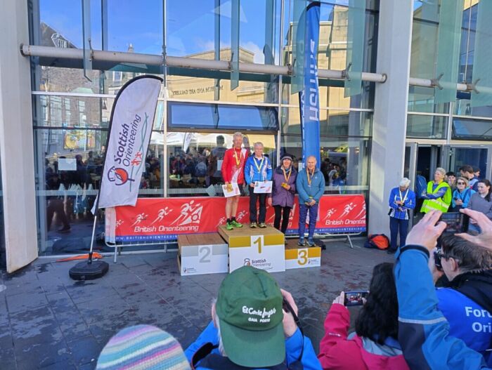 Sally 3rd on M/W70 podium