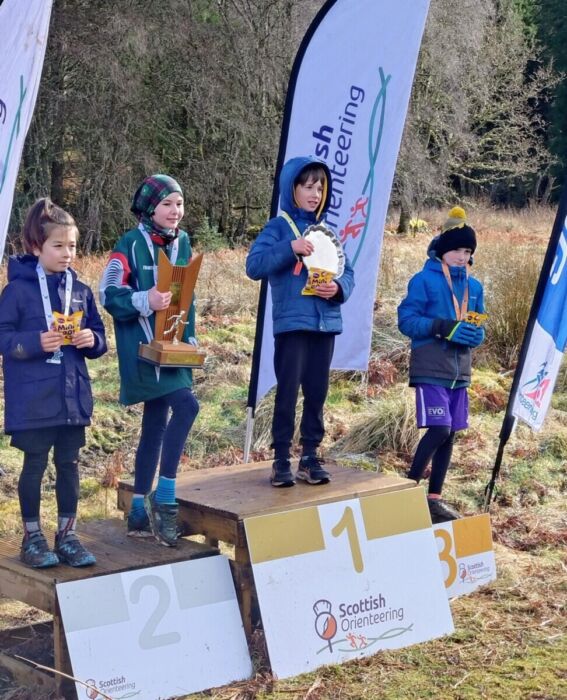 Kirstin 2nd, Ingrid 1st overall M/W10 podium