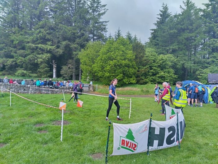 Megan at the finish