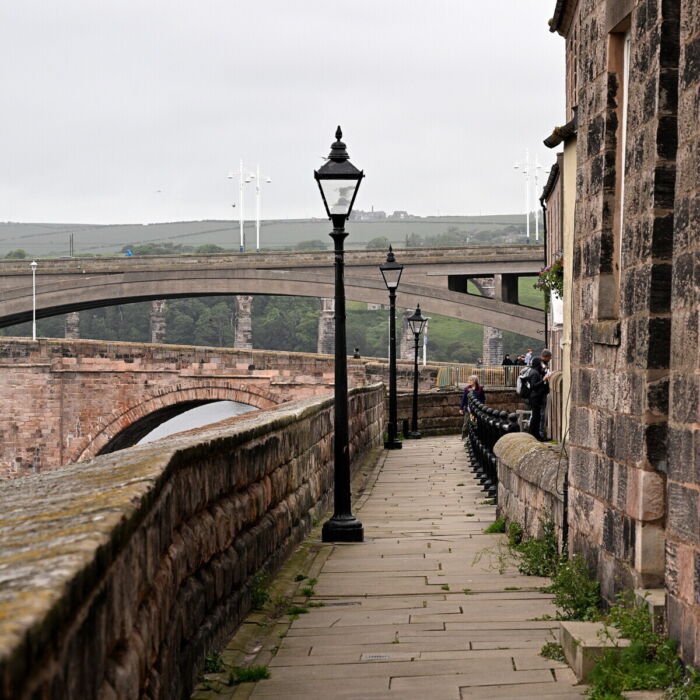 Berwick Town Walls - view NW above the quay